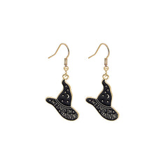 Black Enamel & 18K Gold-Plated 'Wizard In Training' Drop Earrings