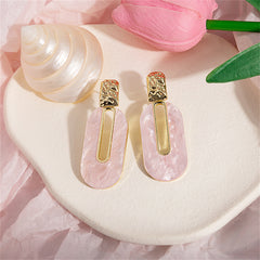 Pink Shell & 18K Gold-Plated Oval Drop Earrings