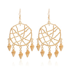 18K Gold-Plated Conch Web Drop Earrings