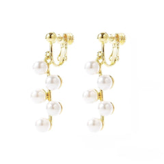 Pearl & 18K Gold-Plated Botanical Huggie Earrings