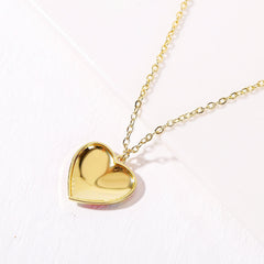 White Enamel & Cubic Zirconia 18K Gold-Plated Rainbow Heart Pendant Necklace