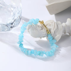 Light Blue Resin & 18K Gold-Plated Bracelet