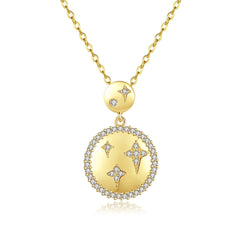 Cubic Zirconia & 18K Gold-Plated Star Pendant Necklace