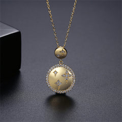 Cubic Zirconia & 18K Gold-Plated Star Pendant Necklace