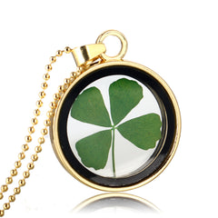 Clover & 18K Gold-Plated Pendant Necklace