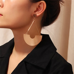 18K Gold-Plated Fan Drop Earrings