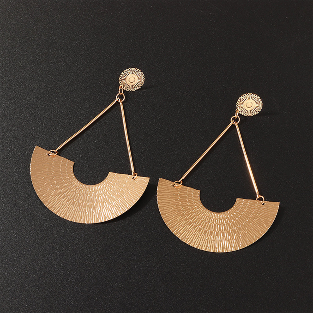 18K Gold-Plated Fan Drop Earrings