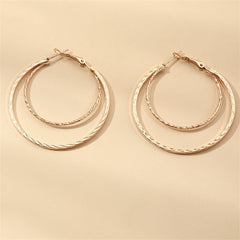 18K Gold-Plated Layered Hoop Earrings