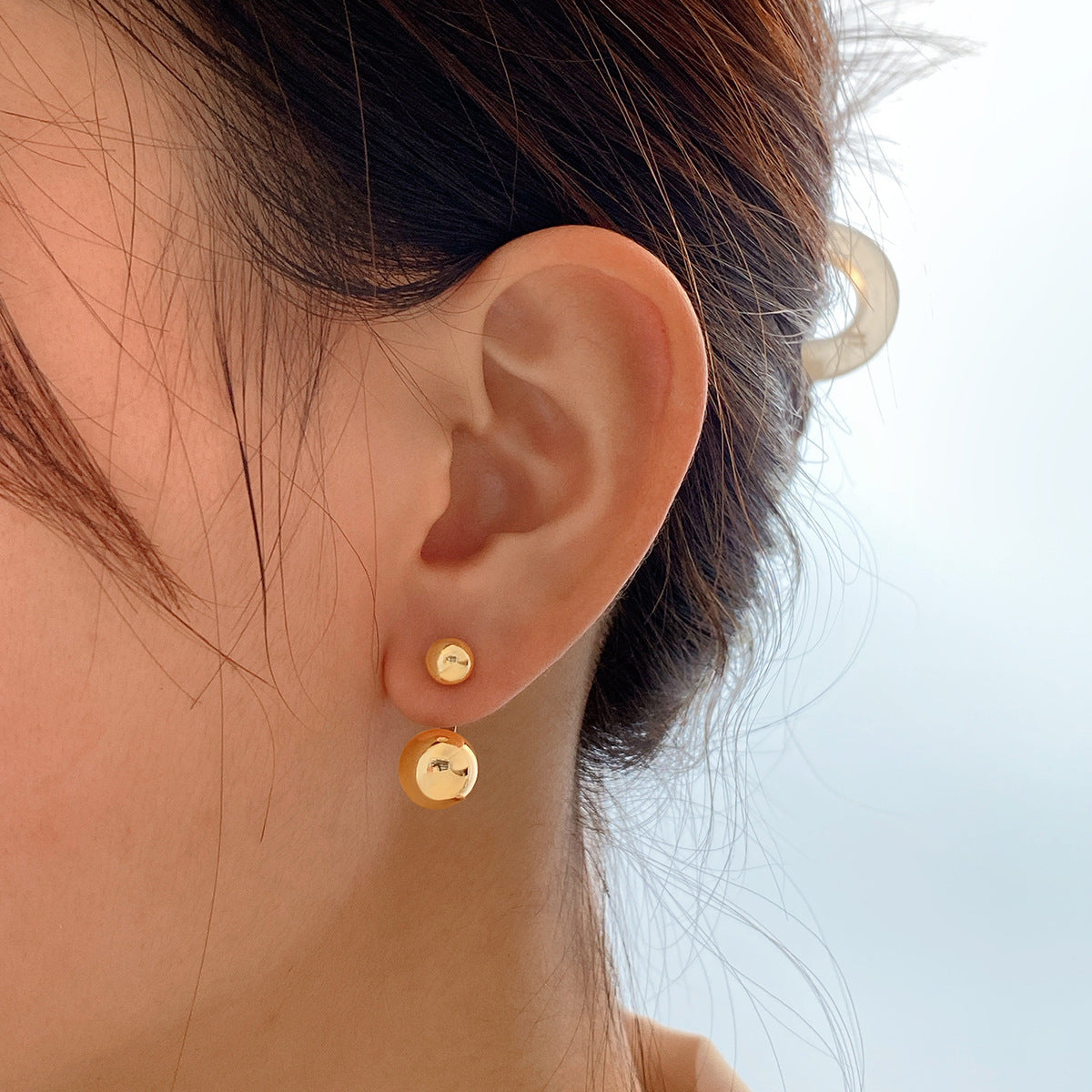 18K Gold-Plated Ball Ear Jackets