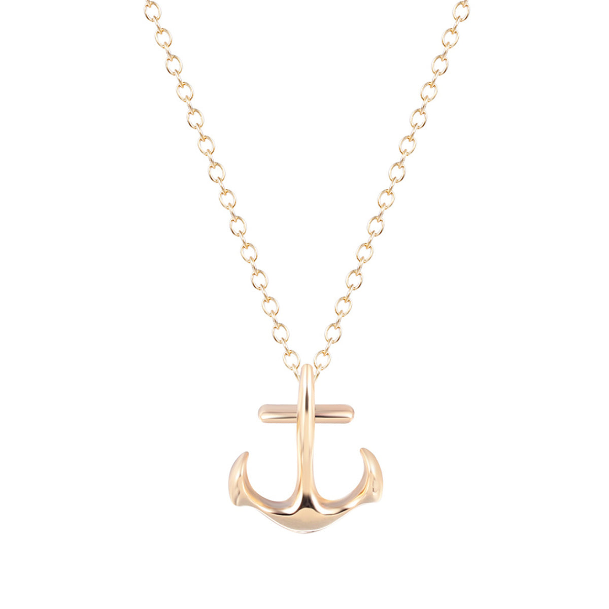 18K Gold-Plated Anchor Pendant Necklace