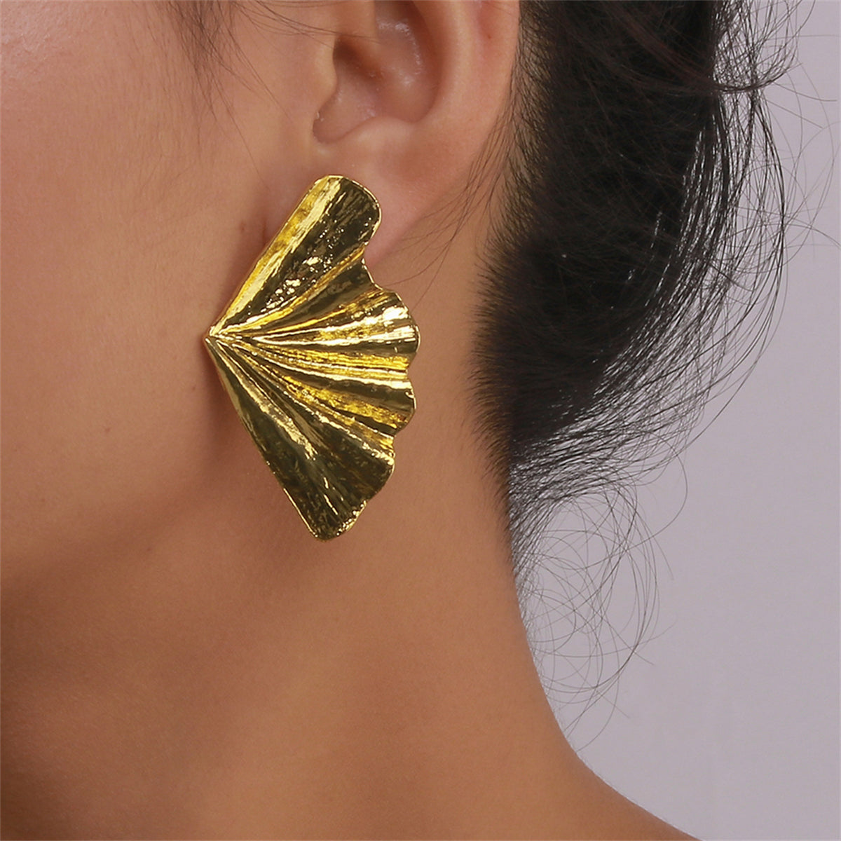 18K Gold-Plated Maple Leaf Stud Earrings