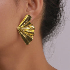 18K Gold-Plated Maple Leaf Stud Earrings