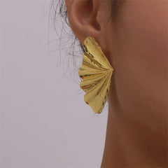 18K Gold-Plated Maple Leaf Stud Earrings