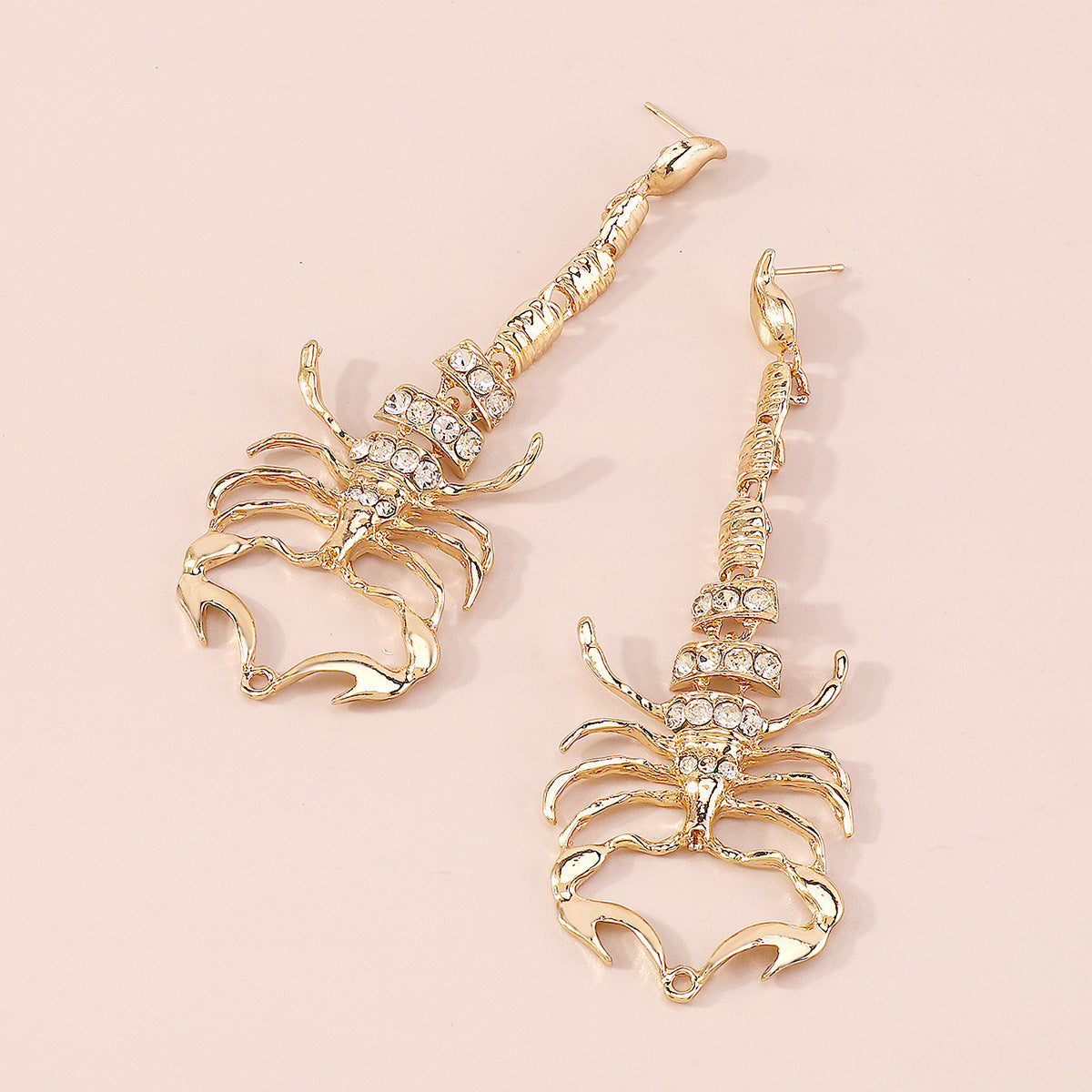 Cubic Zirconia & 18K Gold-Plated Scorpion Drop Earrings