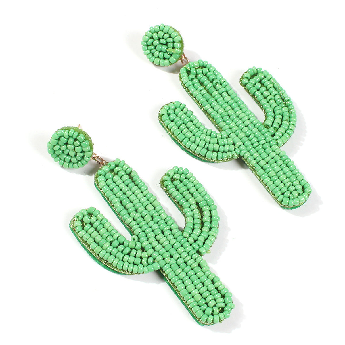 Green Howlite & 18K Gold-Plated Cactus Drop Earrings