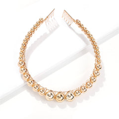 18K Gold-Plated Beaded Hard Headband