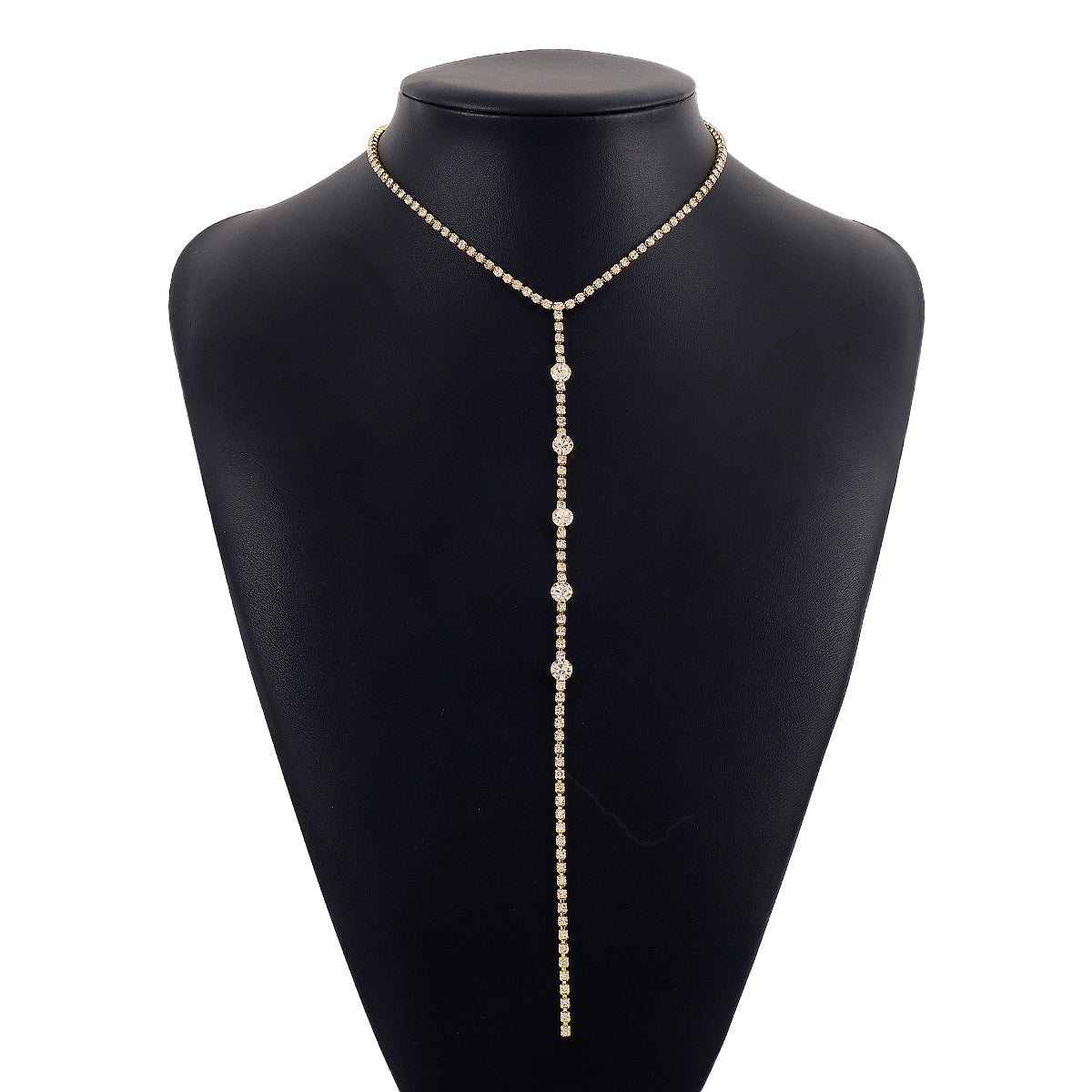 Cubic Zirconia & 18K Gold-Plated Lariat Necklace