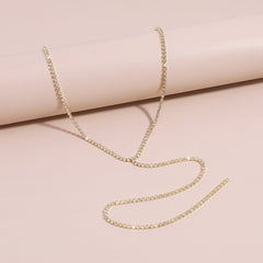 Cubic Zirconia & 18K Gold-Plated Lariat Necklace