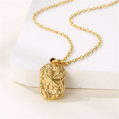 18K Gold-Plated Star Card Pendant Necklace