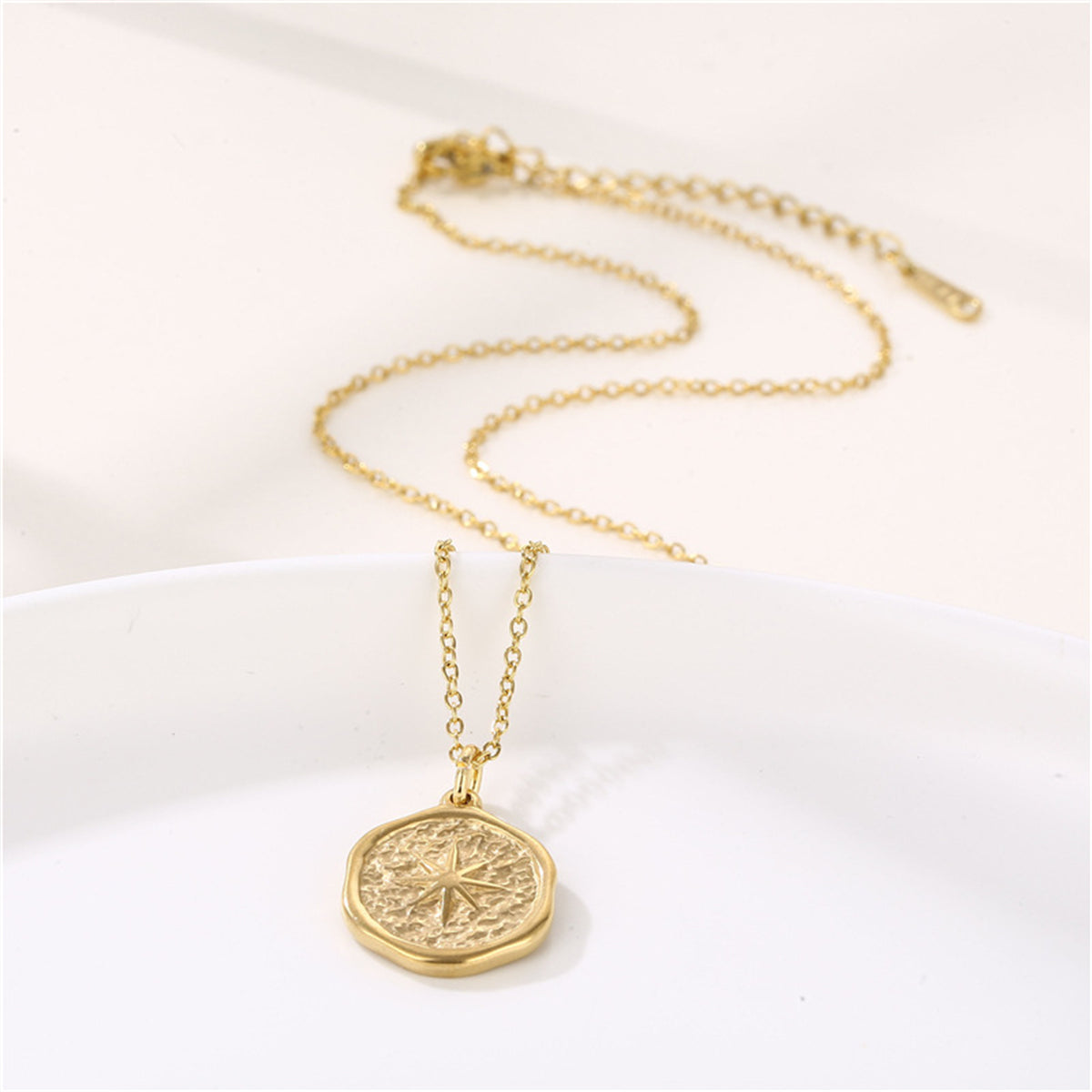 18K Gold-Plated Star Coin Pendant Necklace