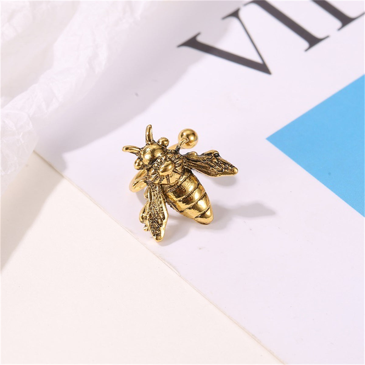 18K Gold-Plated Bee Ear Cuff