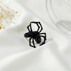 Black-Plated Spider Adjustable Ring