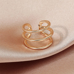 18K Gold-Plated Layered Ear Cuff