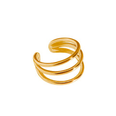 18K Gold-Plated Layered Ear Cuff