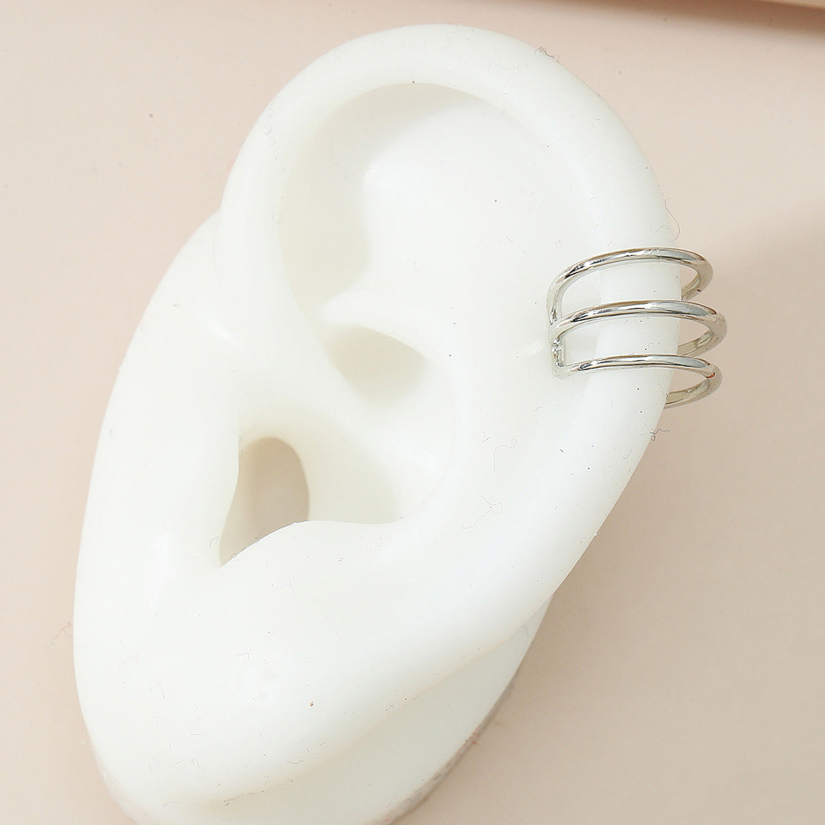 Silver-Plated Layered Ear Cuff