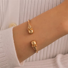 18K Gold-Plated Skull Cuff