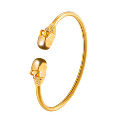 18K Gold-Plated Skull Cuff