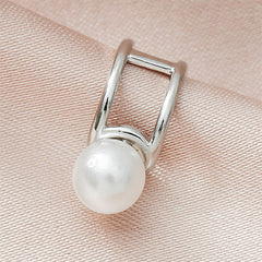 Pearl & Silver-Plated Layered Ear Cuff