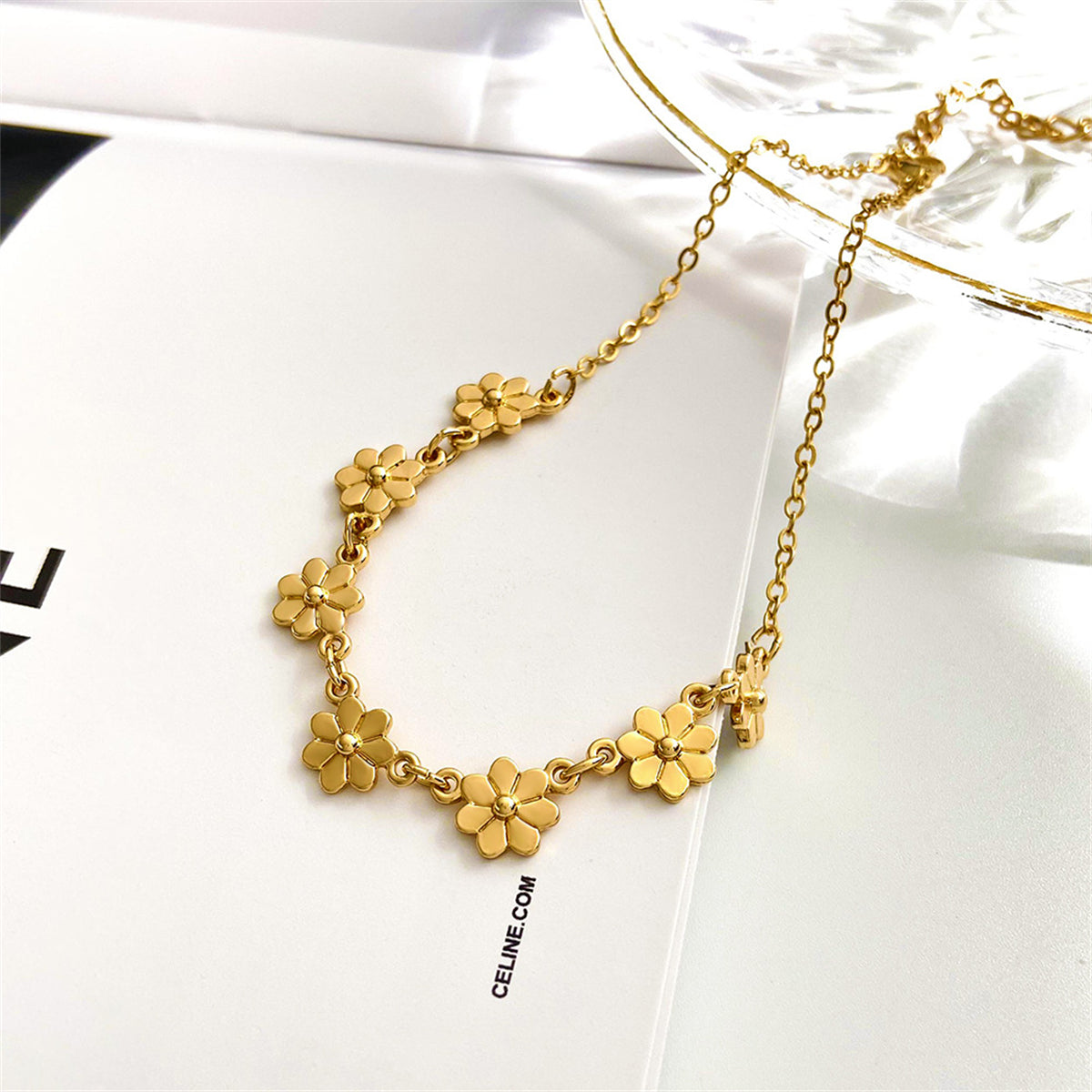 18K Gold-Plated Mum Station Anklet