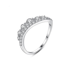 Crystal & Cubic Zirconia Thin Band Ring