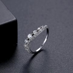 Crystal & Cubic Zirconia Thin Band Ring