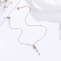 18K Rose Gold-Plated Calabash Tassel Pendant Necklace