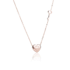 18K Rose Gold-Plated 'Eternal Love' Heart Key Pendant Necklace