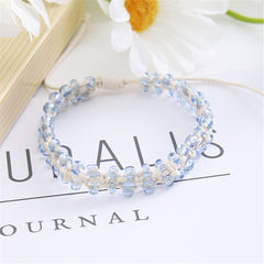 Light Blue Acrylic Beaded Layered Bracelet