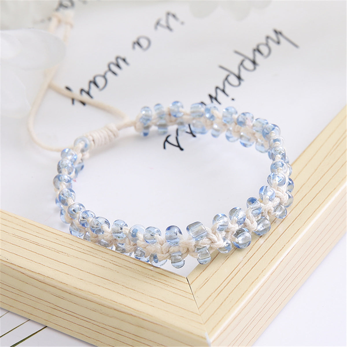 Light Blue Acrylic Beaded Layered Bracelet