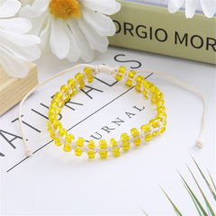 Yellow Acrylic Beaded Layered Bracelet