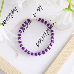 Purple Howlite Beaded Layered Bracelet