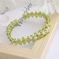 Light Green Acrylic Beaded Layered Bracelet