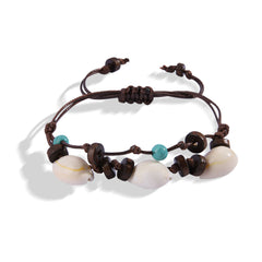 Turquoise & Conch Shell Layered Bracelet