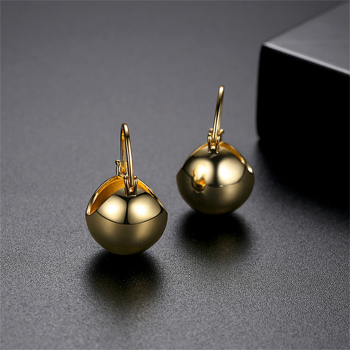 18K Gold-Plated Ball Huggie Earrings