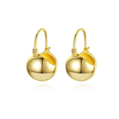 18K Gold-Plated Ball Huggie Earrings