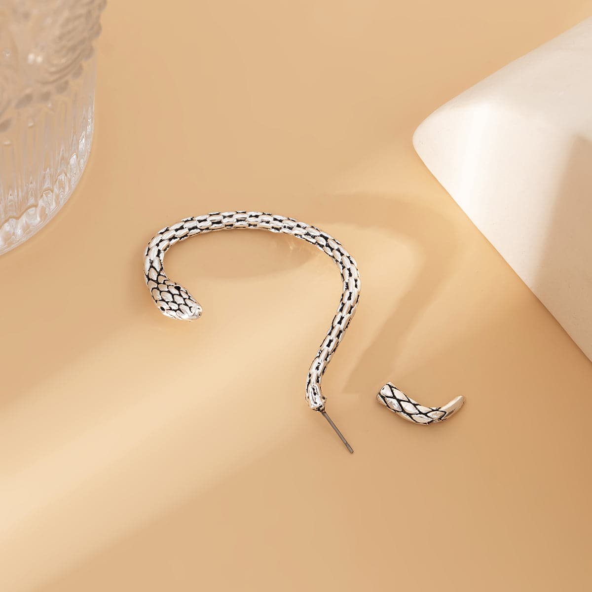 Silver-Plated Snake Ear Jacket