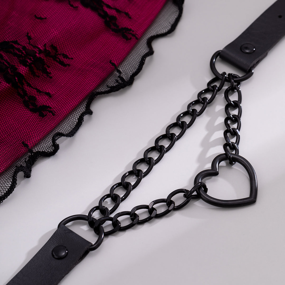 Black Heart Layered Choker Necklace