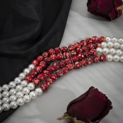 Quartz & Pearl Silver-Plated Layered Choker