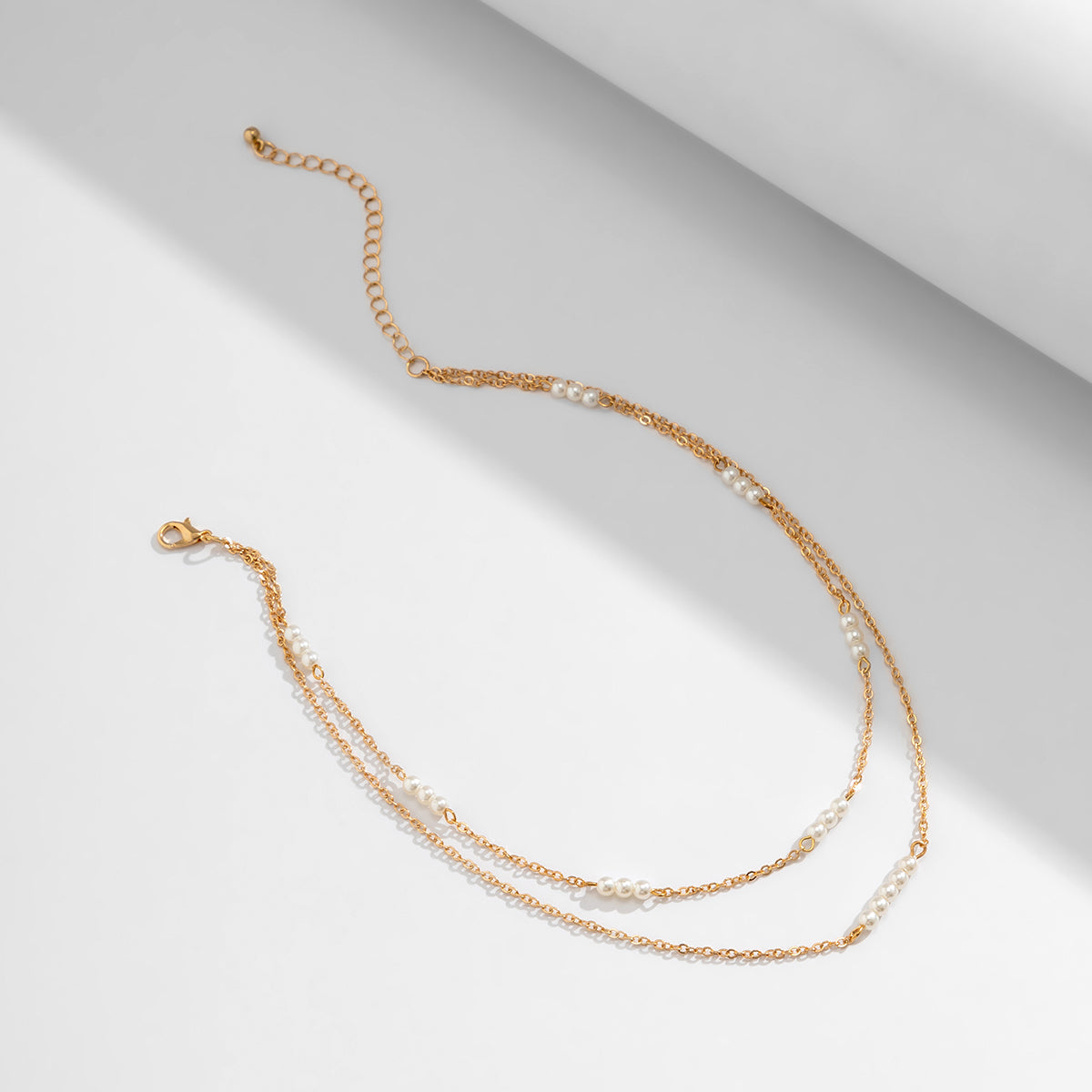 Pearl & 18K Gold-Plated Layered Necklace