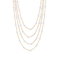 Pearl & 18K Gold-Plated Layered Statement Necklace